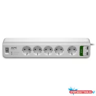   APC Essential SurgeArrest 5 outlets with 5V, 2.4A 2 port USB charger 230V Germany