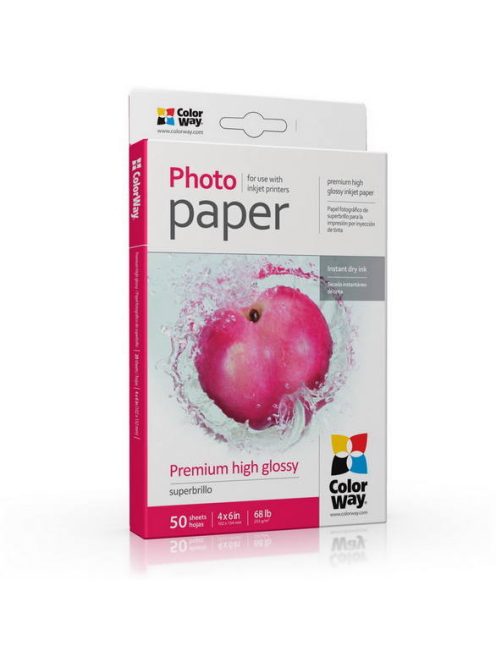 Fotópapír ColorWay prémium fényes 255 g / m², 10х15, 50 lap (PSG2550504R)