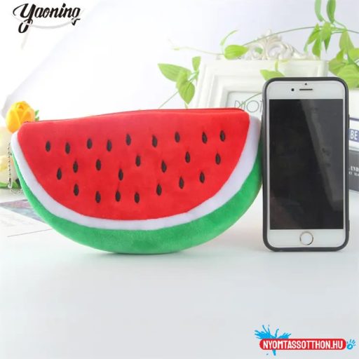 Dinnyés szőrös tolltartó