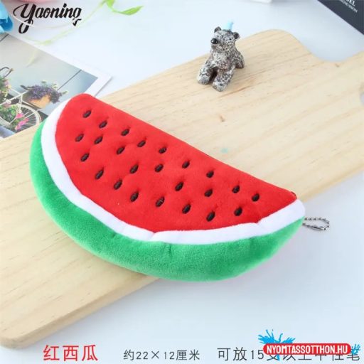 Dinnyés szőrös tolltartó