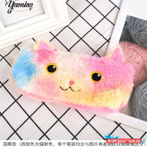 Mosolygós szőrös cicás tolltartó