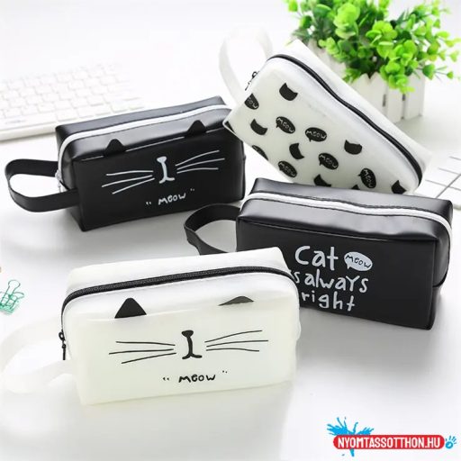 Cuki cicás téglalap tolltartó