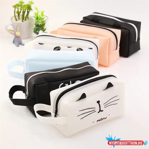 Cuki cicás téglalap tolltartó