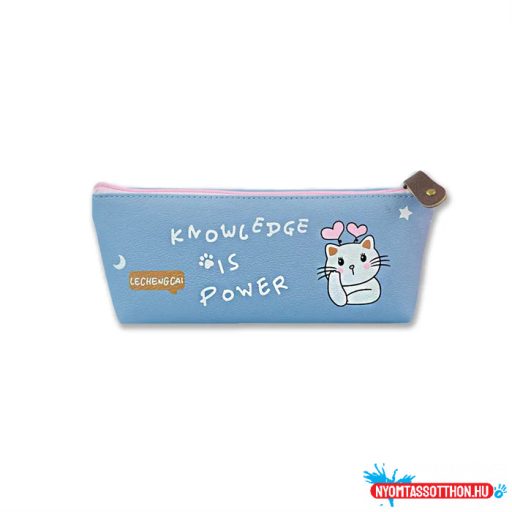 A tudás hatalom cicás tolltartó