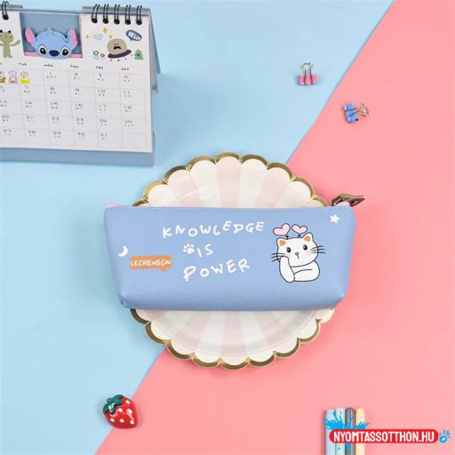 A tudás hatalom cicás tolltartó