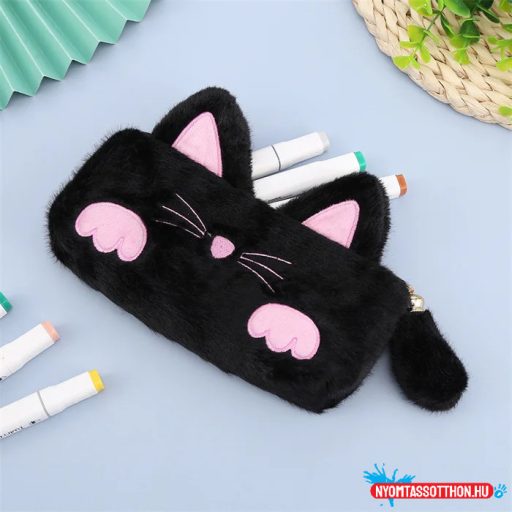 Cuki egyterű feketecica tolltartó