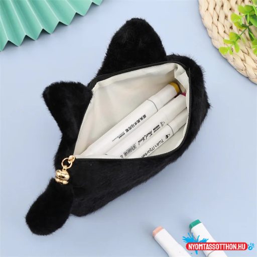 Cuki egyterű feketecica tolltartó