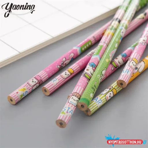 Mintás HB ceruza cuki radírral