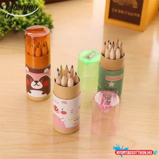 Cuki 12 színű HB ceruza szett hegyezővel