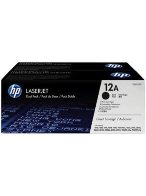 HP Q2612AD Toner Black 2x2000 oldal No.12AD (Eredeti)