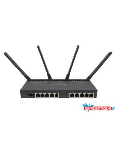   MikroTik RB4011IGS+5HACQ2HND-IN 10port GbE LAN, 1xSFP+ port, 2,4GHz & 5GHz 802.11ac wireless külső antennával