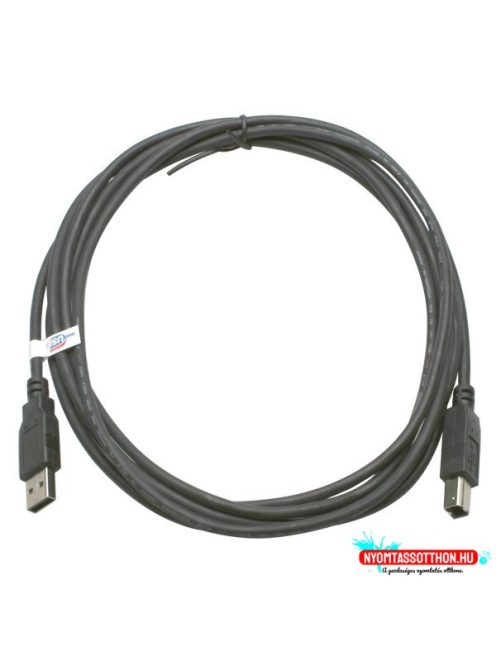 Roline USB A-B 2.0 3m fekete kábel