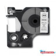   Utángyártott DYMO D1 43613 kazetta 6mm x 7m fehér-fekete #S0720780