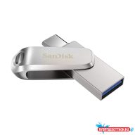 SanDisk, Pendrive, 256GB, Dual Drive, Ezüst