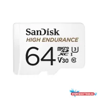 SanDisk, SD Kártya, 64GB, High Endurance, 100Mb/s