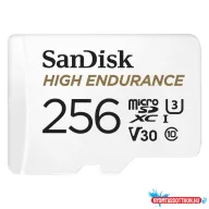 SanDisk, SD Kártya, 256GB, High Endurance, 100Mb/s