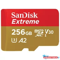 SanDisk, SD Kártya, 256GB, Extreme, 190Mb/s