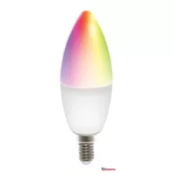   Deltaco SMART HOME SH-LE14RGB izzó LED, E14, gyertya, WIFI, 5W, színes+fehér, szabályozható