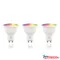 Deltaco SMART HOME SH-LGU10RGB-3P izzó LED, GU10, spot, WIFI, 5W, színes+fehér, szabályozható, 3db/csomag