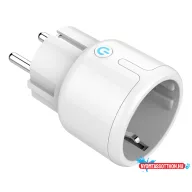   Deltaco SMART HOME SH-P01M aljzat, kapcsoló, LED jelzőfény, WiFi 2,4 GHz, 1xCEE 7/3, 10A, időzítő, fehér