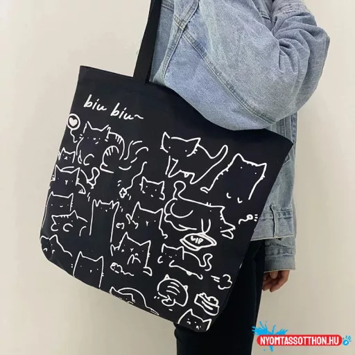 Egyszínű cicarengeteg bevásárlótáska