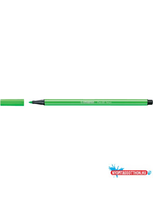 Rostirón, filctoll 1mm, M STABILO Pen 68 neon zöld