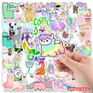 Matrica csomag, 50 db, cuki alpaka