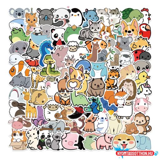 Matrica csomag, 50 db, állatkák mix