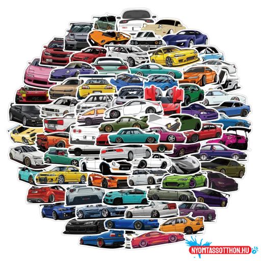 Matrica csomag, 100 db, autós