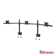 Desktop Mount for Three 19-27 Screens, curved