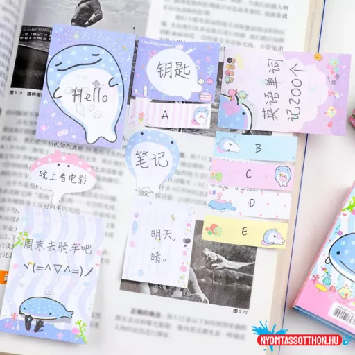 Bálna csomagos öntapadós jegyzettömb