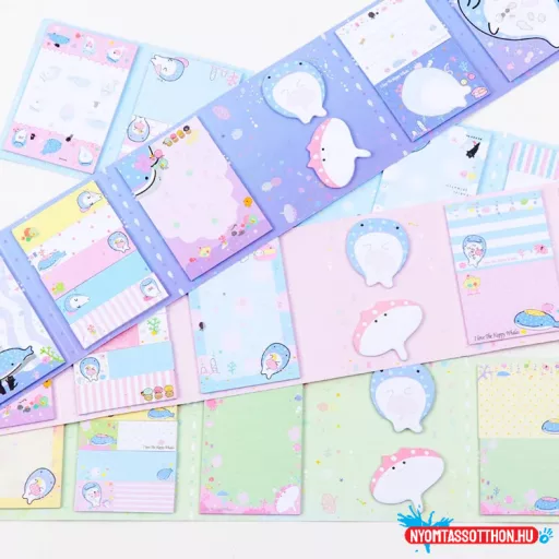 Bálna csomagos öntapadós jegyzettömb