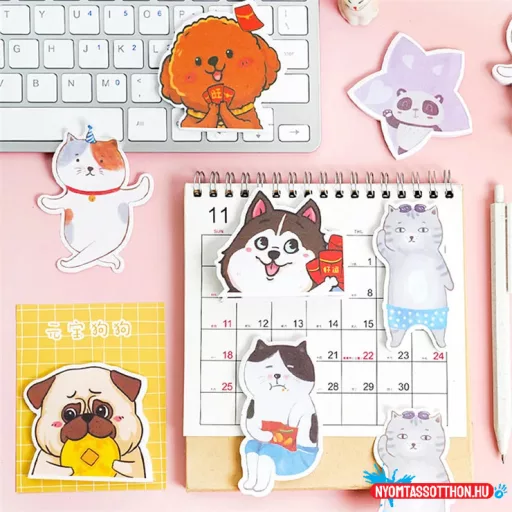 Boldog kutyák öntapadós jegyzettömb