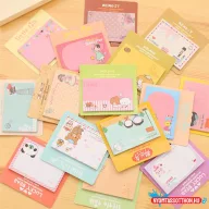   Téglalap alakú cuki öntapadós jegyzettömb karton hátlappal