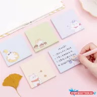 Kawaii pasztell állatkás öntapadós jegyzettömb