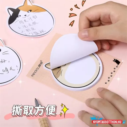 Gömbi cicapofi öntapadó post-it