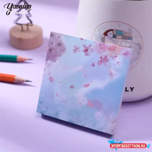 Virágos öntapadós jegyzettömb (vastag)