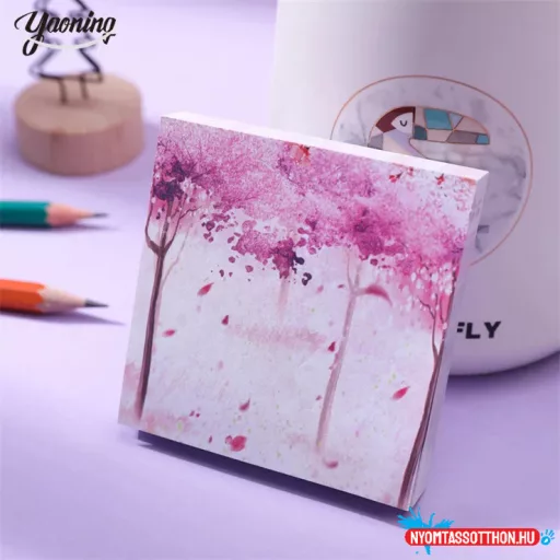 Virágos öntapadós jegyzettömb (vastag)