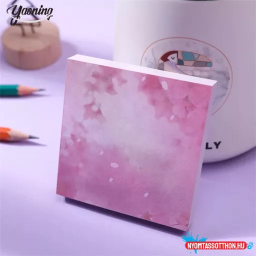 Virágos öntapadós jegyzettömb (vastag)