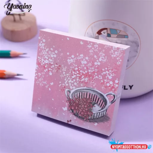 Virágos öntapadós jegyzettömb (vastag)