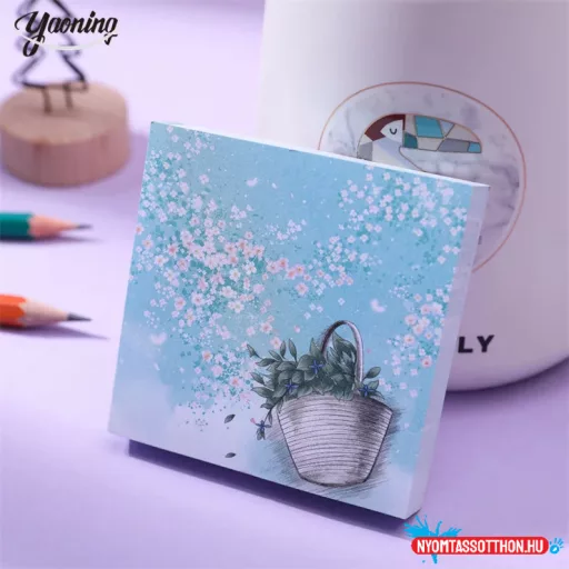 Virágos öntapadós jegyzettömb (vastag)