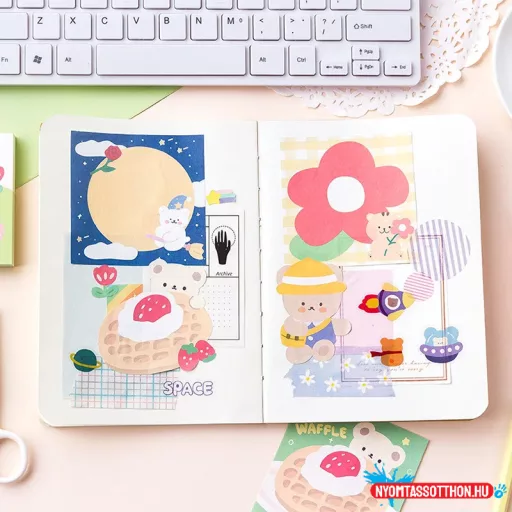 Boldog macis öntapadós jegyzettömb