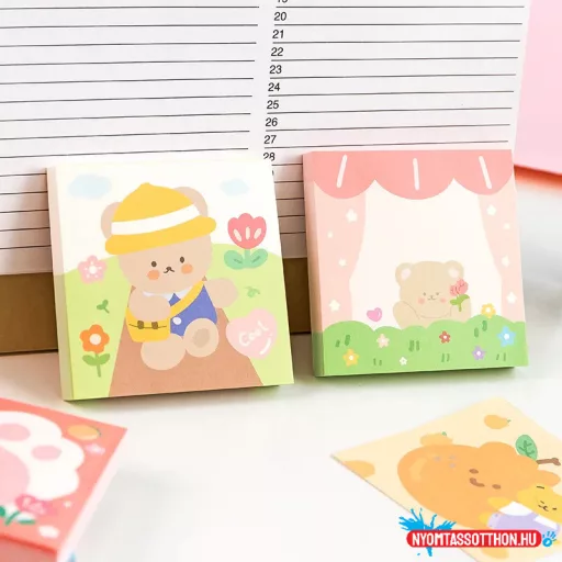 Boldog macis öntapadós jegyzettömb