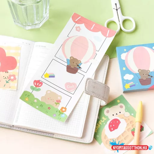 Boldog macis öntapadós jegyzettömb