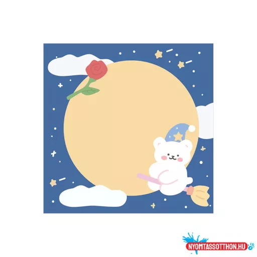 Boldog macis öntapadós jegyzettömb