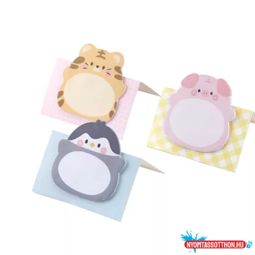 Kitámasztható cuki állatkás öntapadós jegyzettömb
