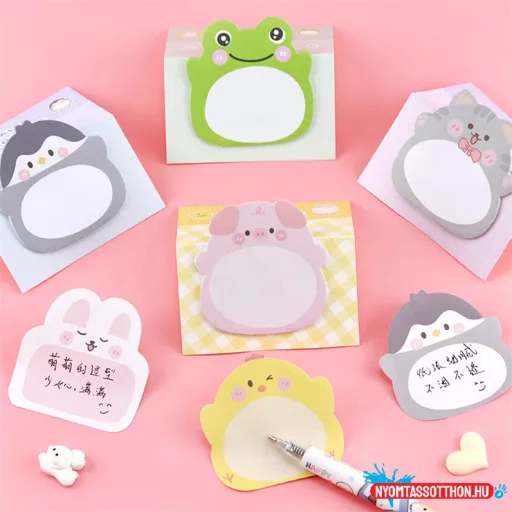 Kitámasztható cuki állatkás öntapadós jegyzettömb