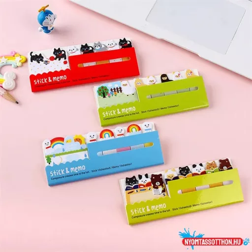 Játékos cicák öntapadó oldaljelölő