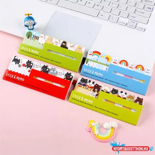 Játékos cicák öntapadó oldaljelölő