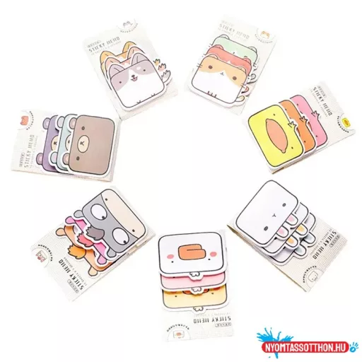 Cuki állatpofis öntapadó post-it